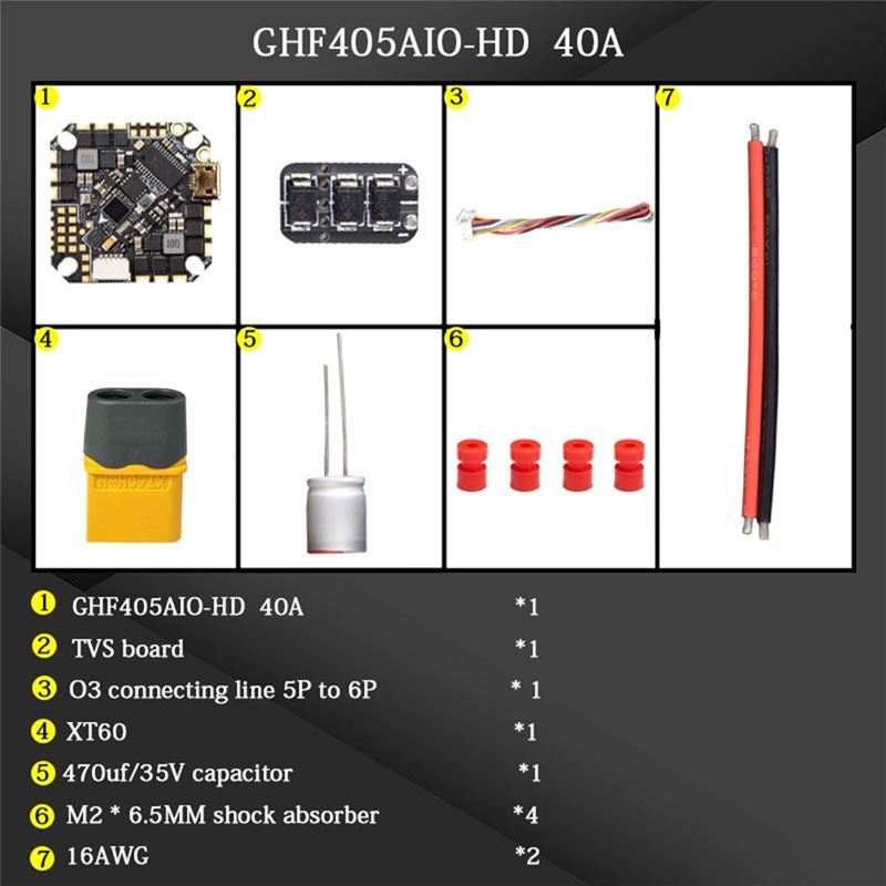 ABTI-GHF405AIO-HD 40A AIO Flig - огляд і ціна F405 Flight Controller