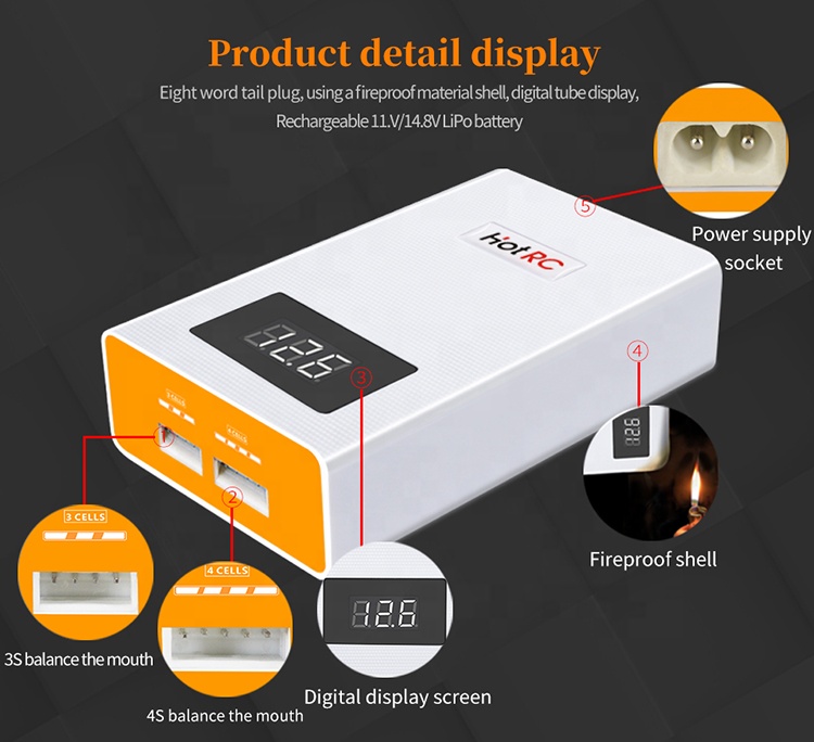 HOTRC A400 Digital 3S 4S 3000m - огляд і ціна Balance Charger Rc